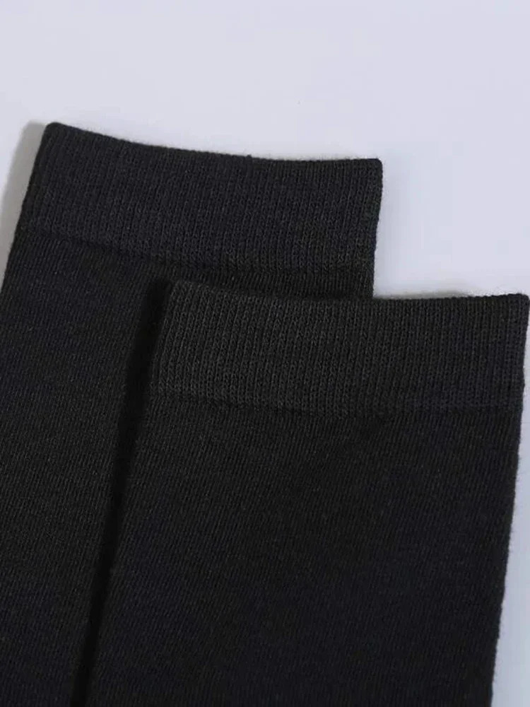 6 Pairs Solid Color Mens Mid Length Socks Fashion Comfortable Autumn Classic Black Business Sock Highquality Short 250108