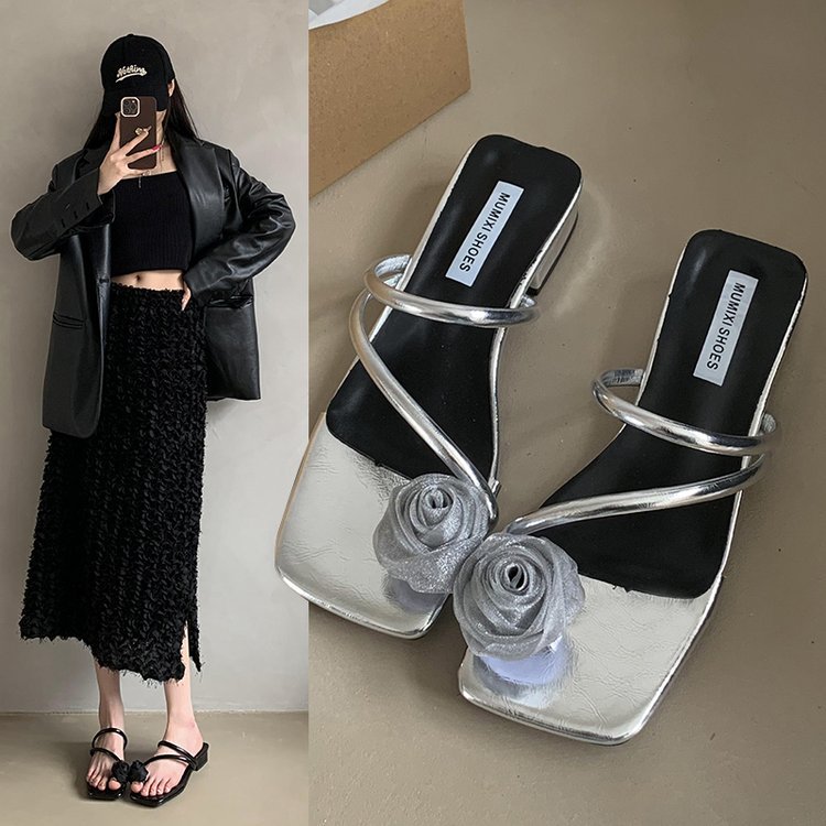Women Slippers hot Fashion Flat Bottom Comfort Summer New Gentle Style wer Design Triple Black Gold Sier Free shipping