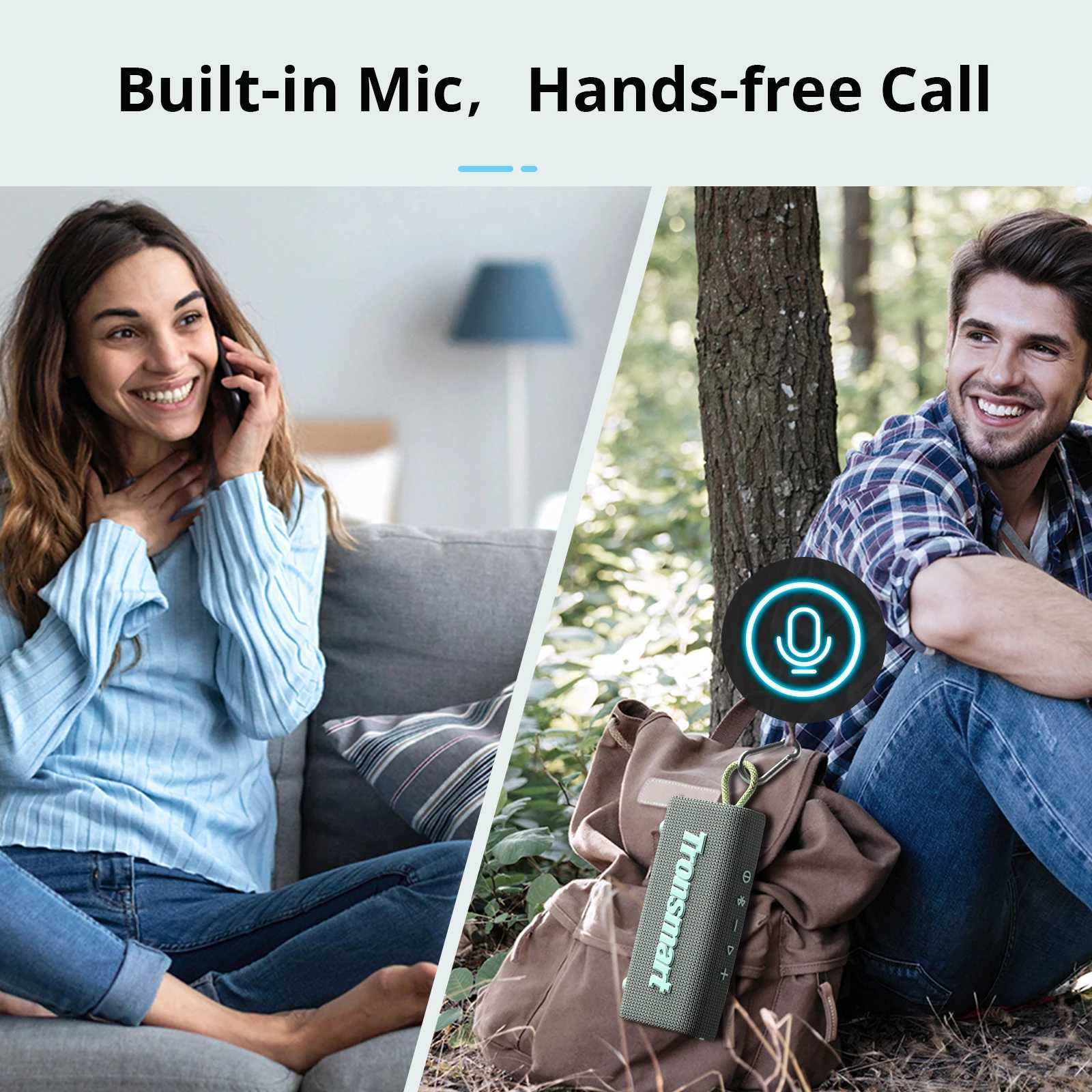 Car Air Freshener Tronsmart Trip Bluetooth 5.3 speaker dual driver portable speaker with IPX7 waterproof truly wireless stereo for outdoor speakers H2