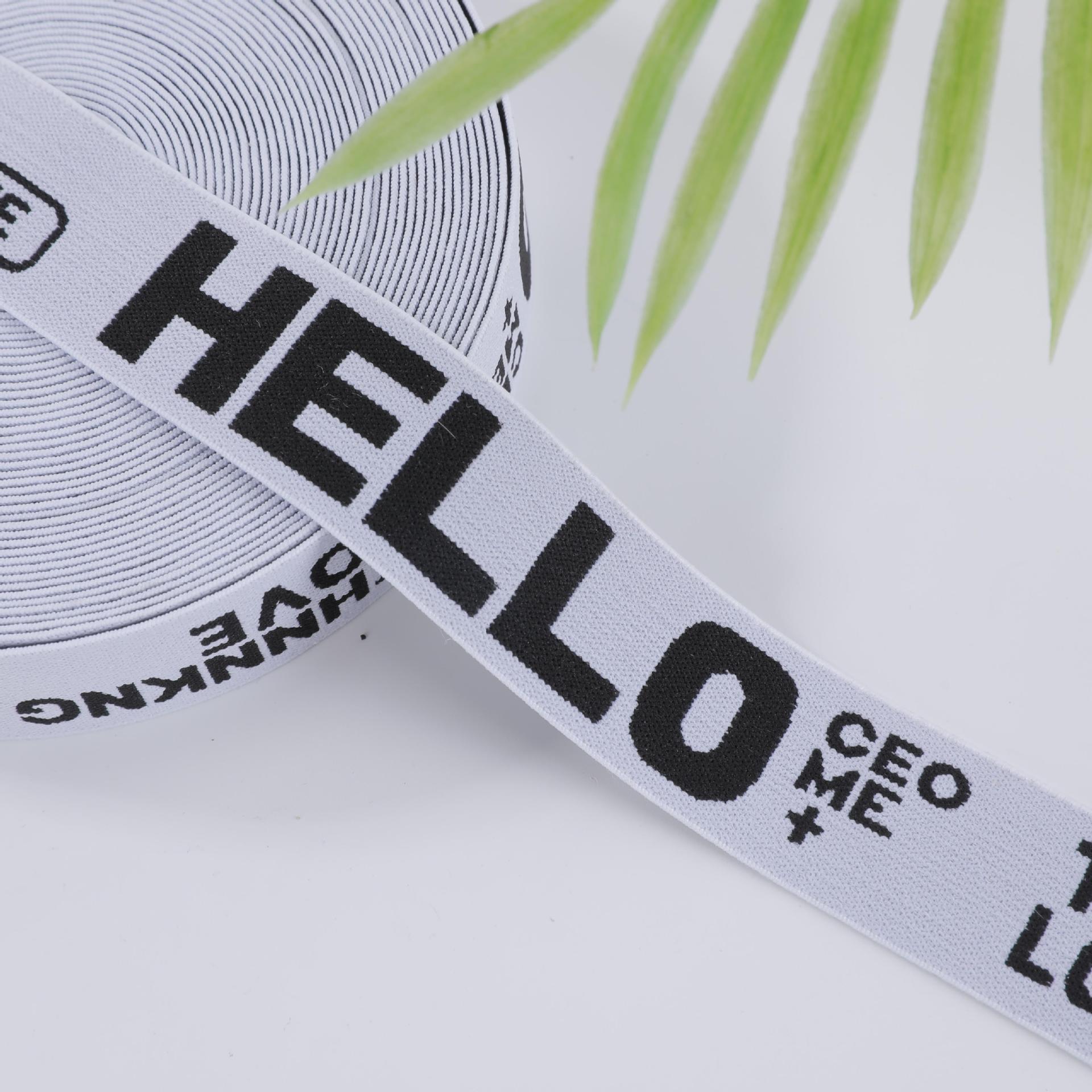 Alphabet jacquard elastic waistband with high elasticity and durability waistband for pants widened with rubber band
