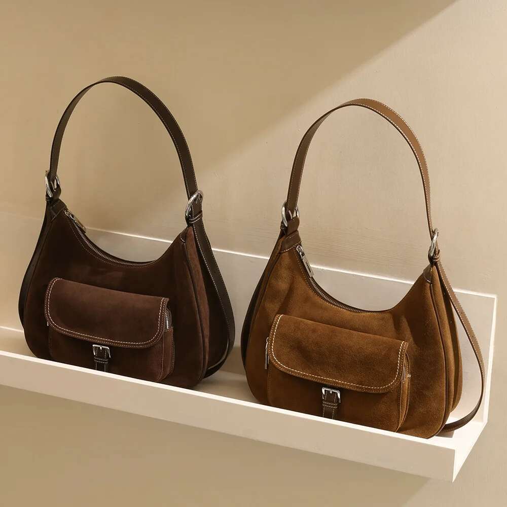 2025 Retro High Silk Matte Leather Premium Underarm With Large Capacity Single Shoulder Crossbody Postman Bag