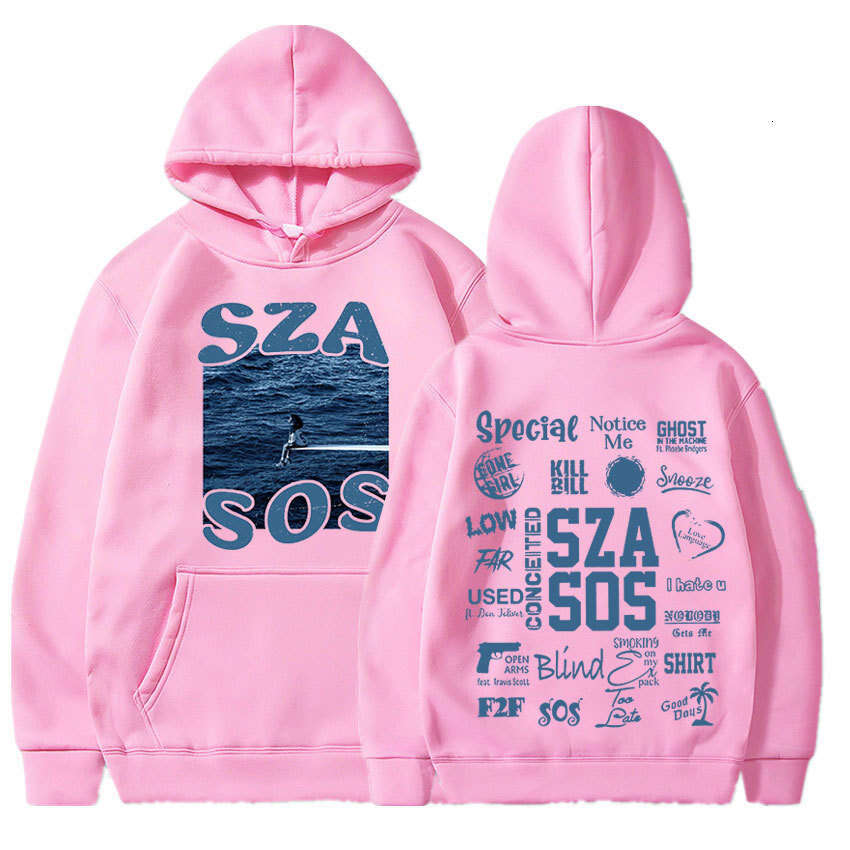 SZA Music Album SOS Graphic Hoodie Men Women's Vintage Overs