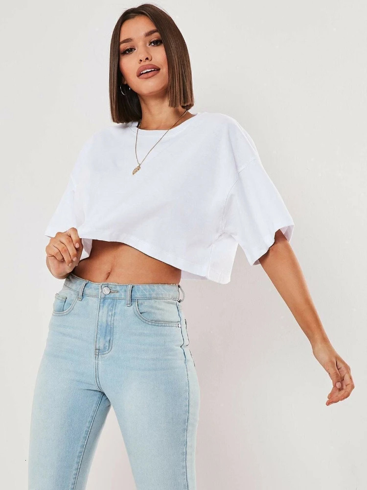 Cotton Women Short Sleeve Dance Running Clothes Yoga Fitness Crop Top Navel Baring Sport Tshirt Loose Gym Workout Shirts 250108