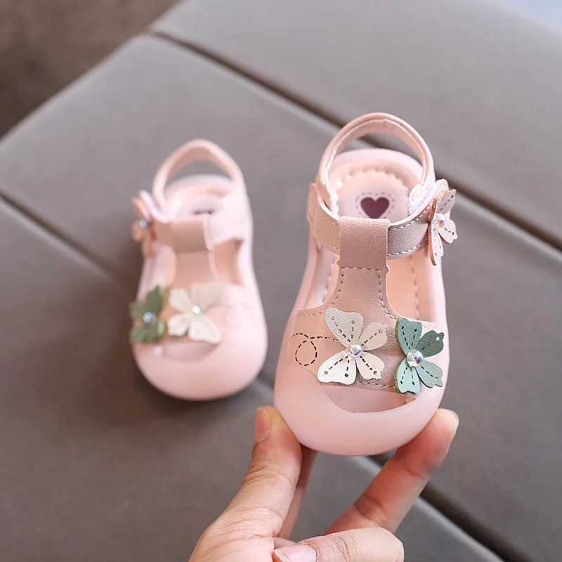 Summer baby sandals suitable for girls boys soft soled fabric childrens shoes fashionable childrens beach sandals childrens shoes W250108