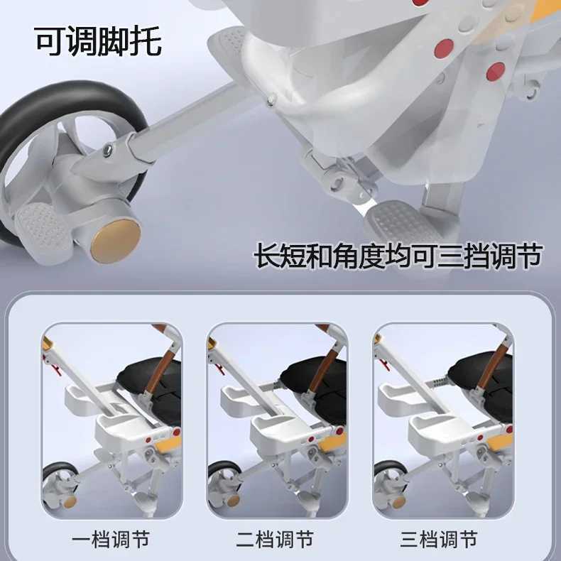 Children lying flat Pram portable travel baby luxury high landscape baby seat rotating commuting W250109
