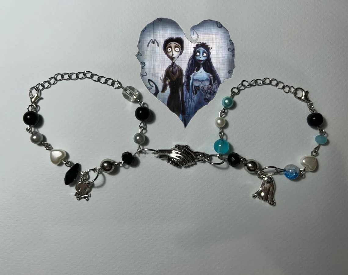 Corpse Bride Ha Ispirato Braccialetti Abbinati Victor Ed Emily |Braccialetti Di…