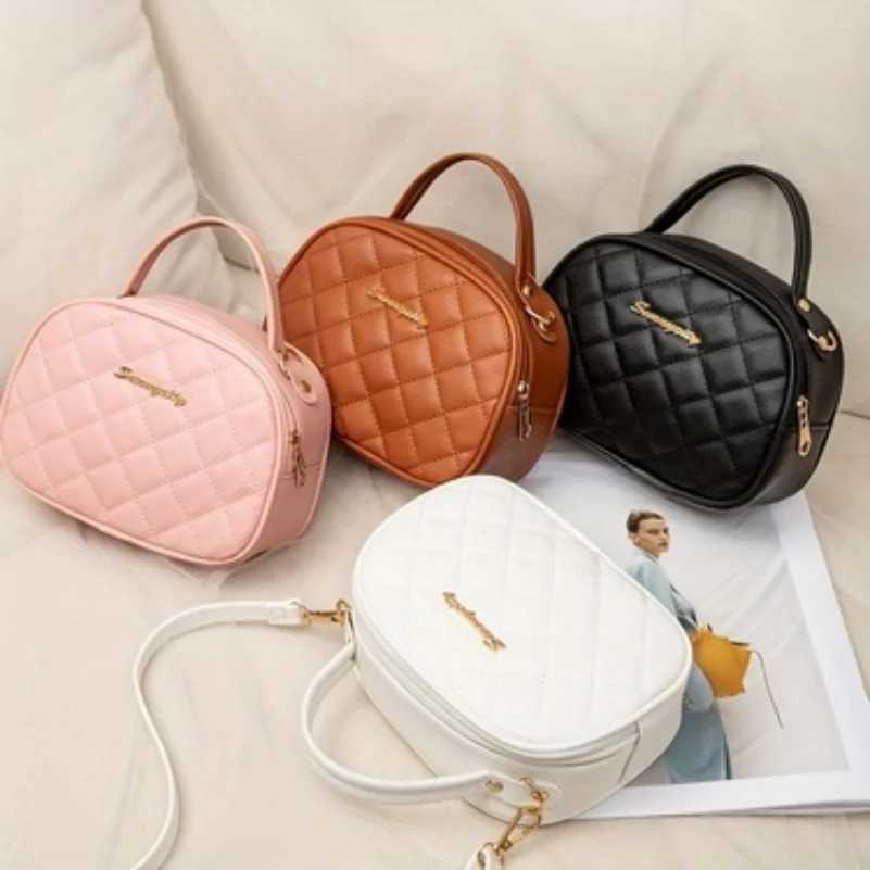 #1026Lingge shell bag simple embroidered shoulder bag handbag cute and fiable womens small shoulder bagXJ250108