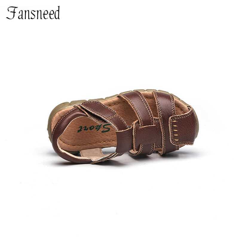 Childrens Shoes Summer Sandals Genuine Leather Beach Sandals for Boys and Girls Cowboy Backrest Childrens Shoes W250108