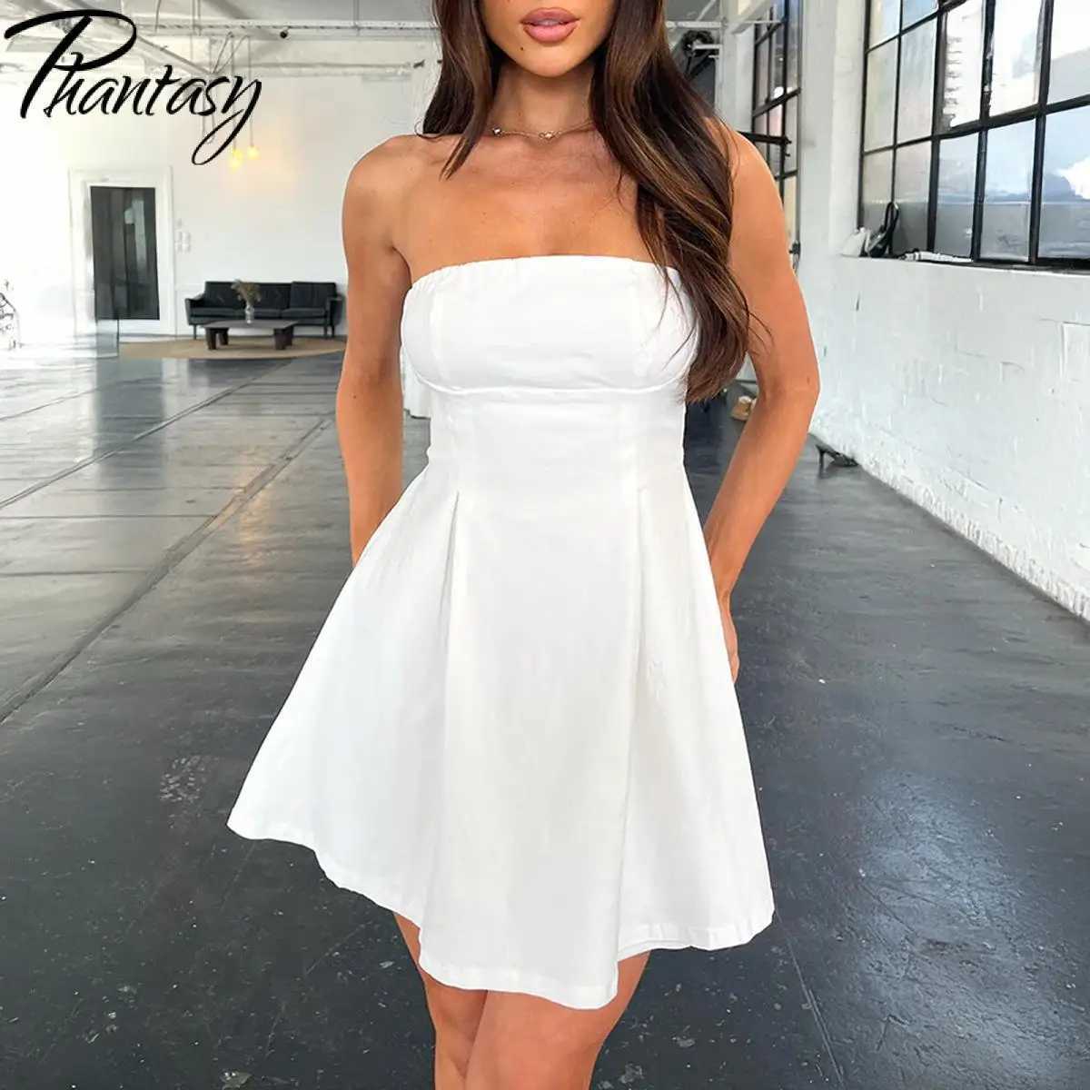 Phantasy Pink Tube Dress Womens Bow Short Skirt Elegant Nightclub Party Dress Spring/Summer Dress Black Dress 2025 New Style M250109
