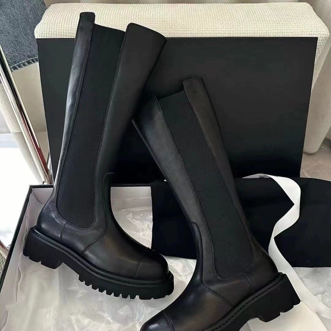 Winter Knee High Designer Shoes Boots Women Toe Shoes Goat suede Natural Genuine Leather Buckle Block Tall boots Lady montage WARORWAR Brand YGN020-995-7