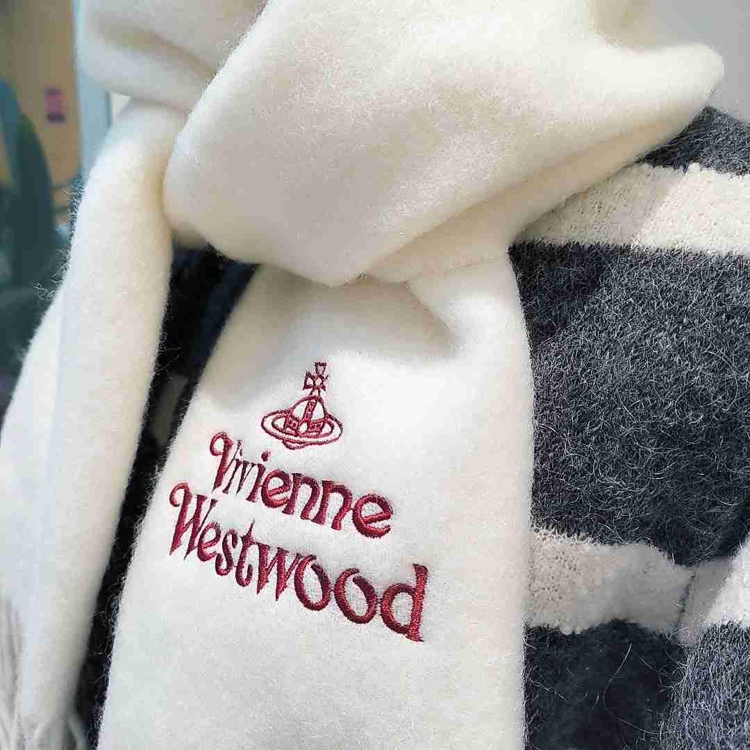 Designer Vivianes Wests Woods 100% Wool Scarf Queen Dowager Cixis New Shawl Fashionable Warm Versatile Autumn and Winter Saturn Embroidery