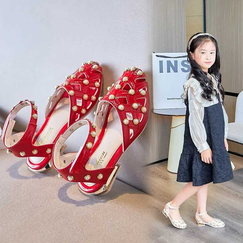 Girls Sandals Kid Shoe for Girls Summer Princess Shoes Soft Soled Children Casual Pearl Shoes Women Sandals Womens Sandals W250108
