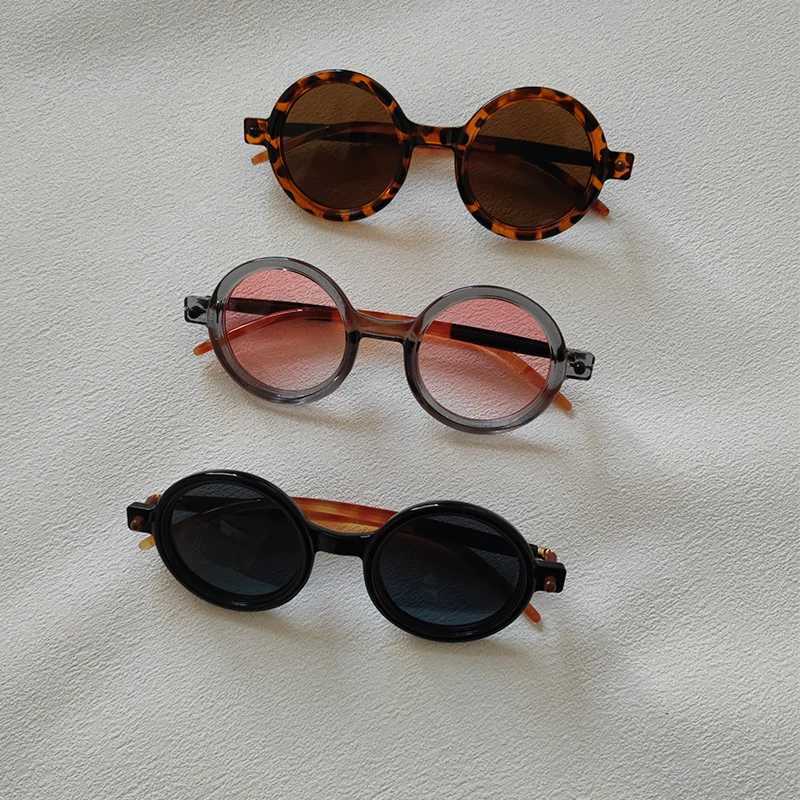 3 pieces/set retro round womens sunglasses retro splicing color designer mens glasses outdoor driving sunshade glasses W250109