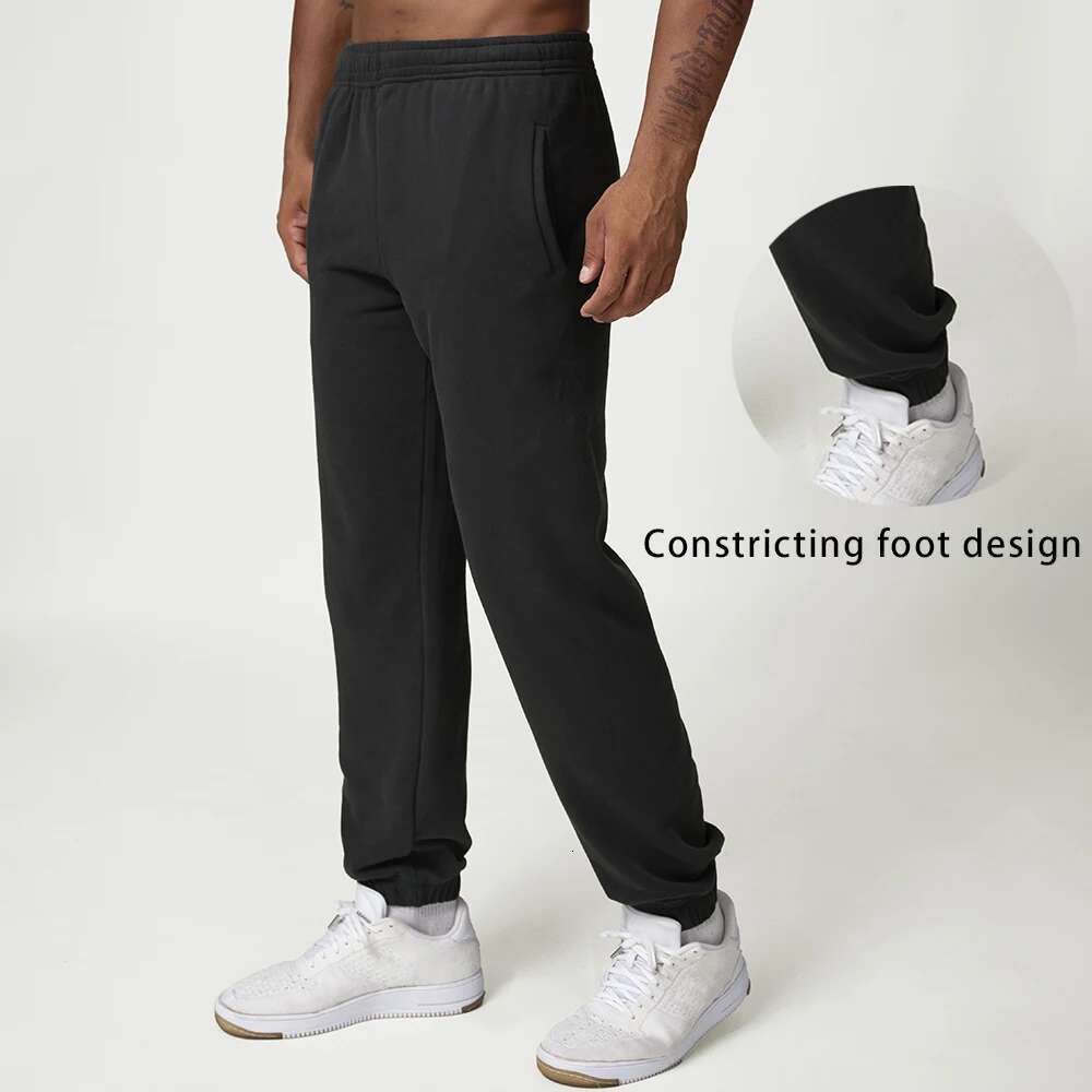 Vnazvnasi Cotton Home Casual Fiess Versatile Sweatpants Drawstring Sports Pockets Men Middle Waist Warm Pants