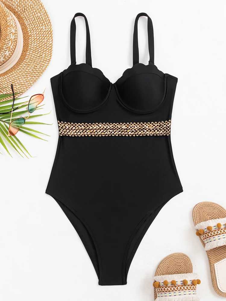 VigoBreviya 2025 Solid Push Up Swimwear Women Sexy Strapped One Piece Swimsuit Beach Summer Monokini ss Lady Bathing SuitXJ240108