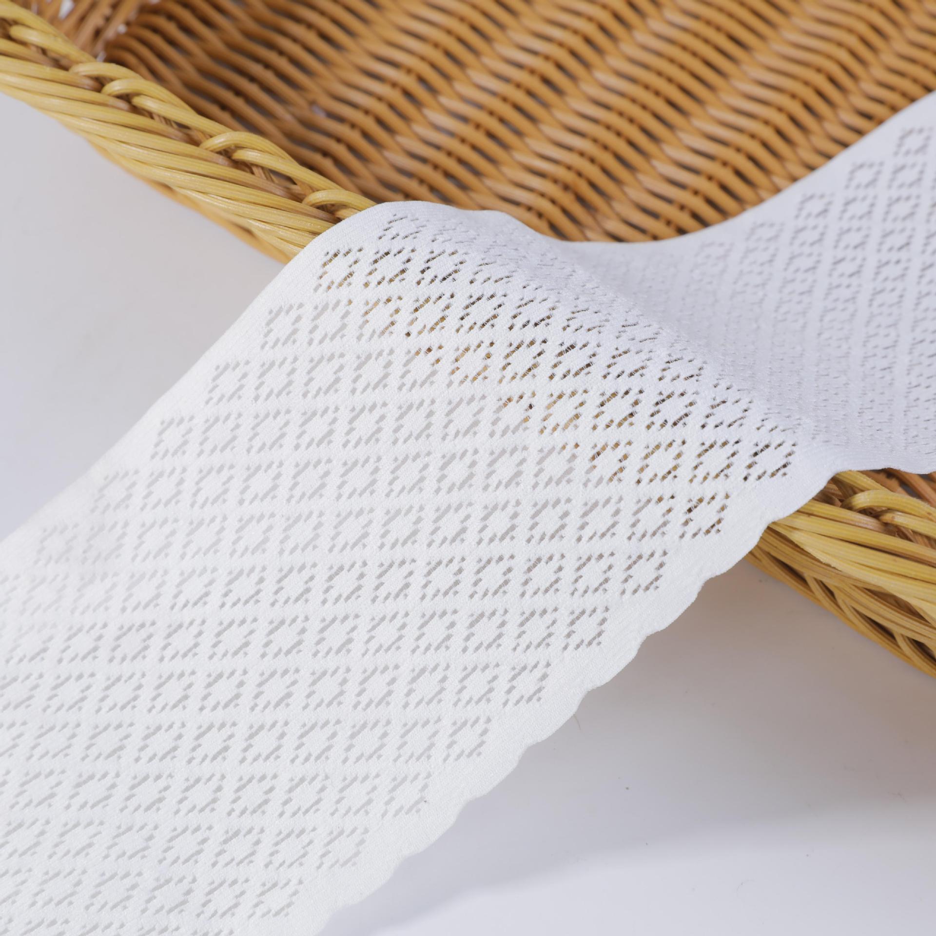 Thick dense high elasticity lace strap soft non hooked narrow lace lace DIY elastic band skirt edge decoration lock edge