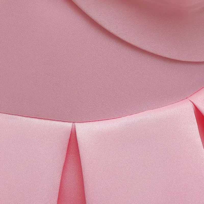 Fashion Solid Girls Dresses for Par and Wedding Sleeveless Lace Prom Girls Dress Summer Children Par Dresses 3-10 YearsXJ250108