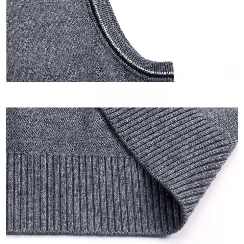 Mens Knitwear Vest Sweater Vneck Pullover Sleeveless Top Wool Knitted VestSchool Uniform 250107
