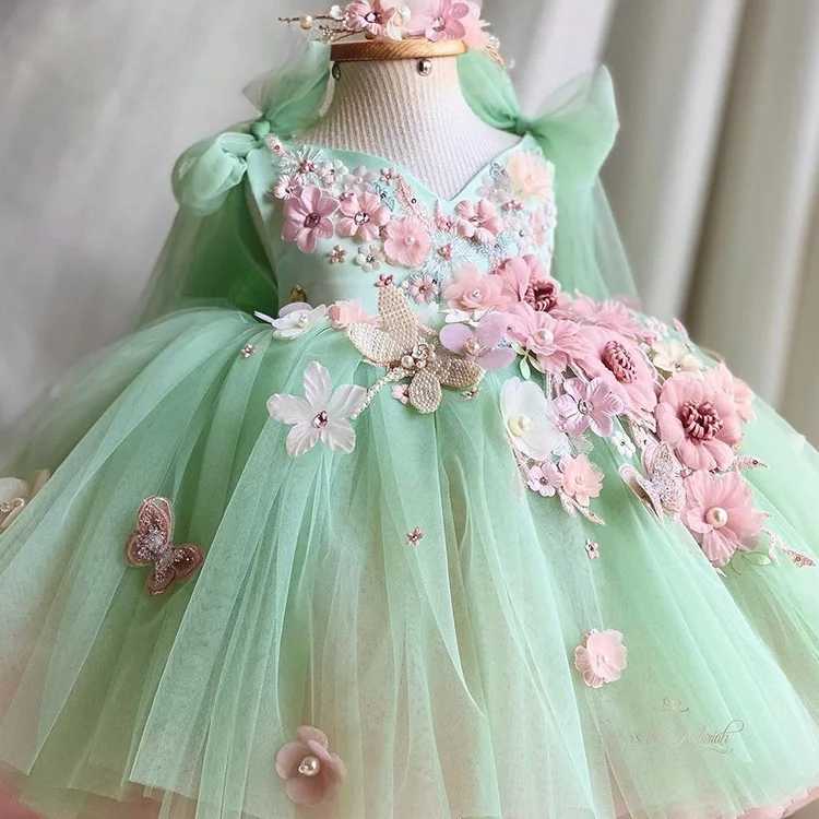 Girls Dress 2024 New Childrens Sequin Princess Dress Fashionable One Shoulder Luxury Fluffy Dress Carnival Performance ClothinXJ250108