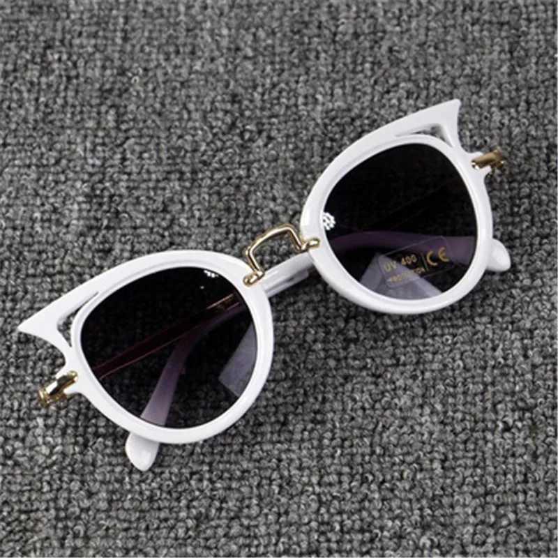 Beaueye 2023 Childrens Sunglasses Girl Brand Cat Eye Childrens Glasses Boys UV400 Lens Baby Sunglasses Cute Glasses Sunshade Glasses W250109