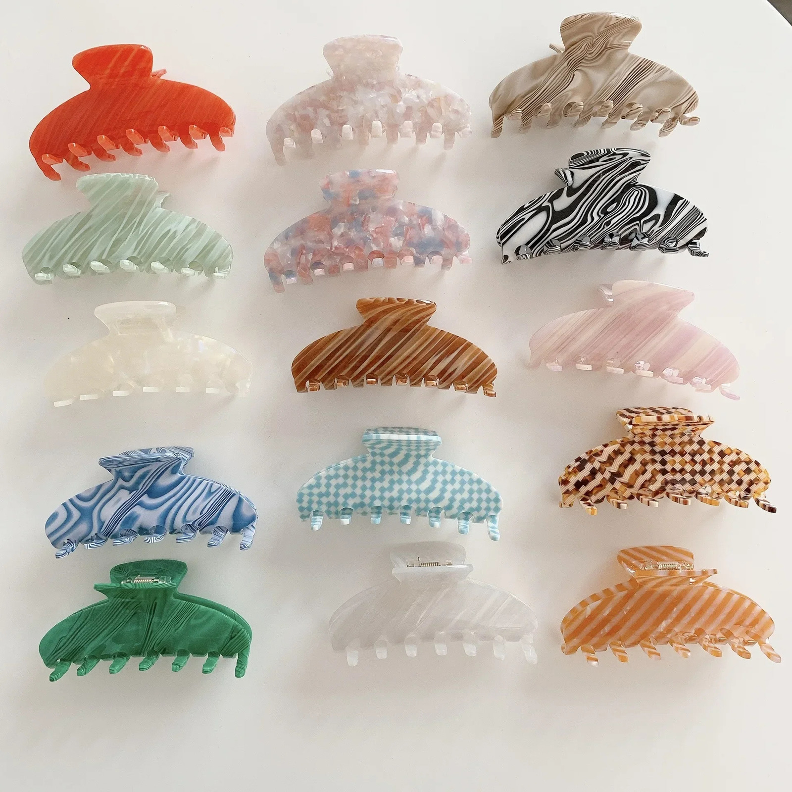 DuoShang Retro Tortoiseshell Color Acetate Hair Claw 10CM Large Claw Clips Winter Crab Hair Clips for Women Hair Accessories 250103