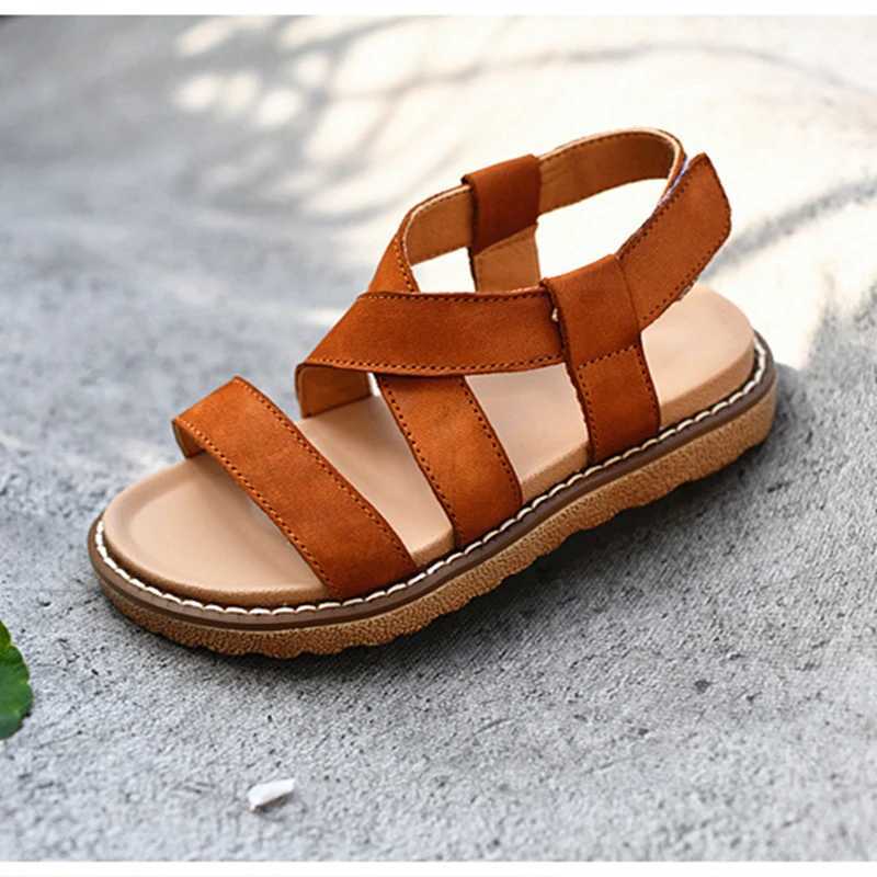 Summer girls sandals childrens beach shoes genuine leather water shoes trend childrens shoes W250108