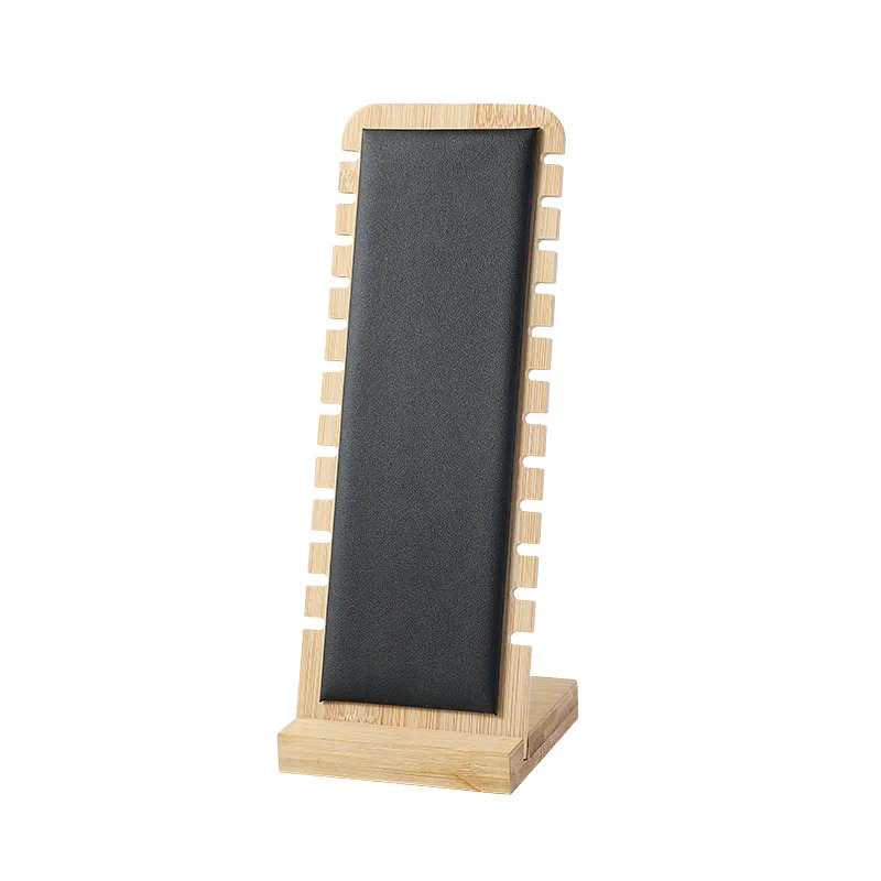 Fashion Wood Necklace Display Stand Large Capacity Pendant Bracelet Anklet Long Chain Jewelry Storage Rack Counter Showcase Prop 250106