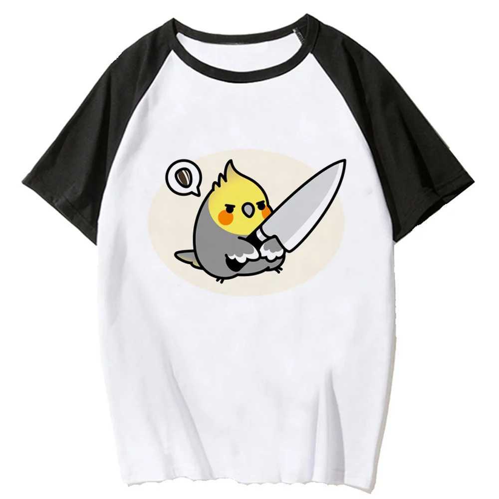 Cockatiel t-shirt womens street manga t-shirt womens anime funny costume M250108