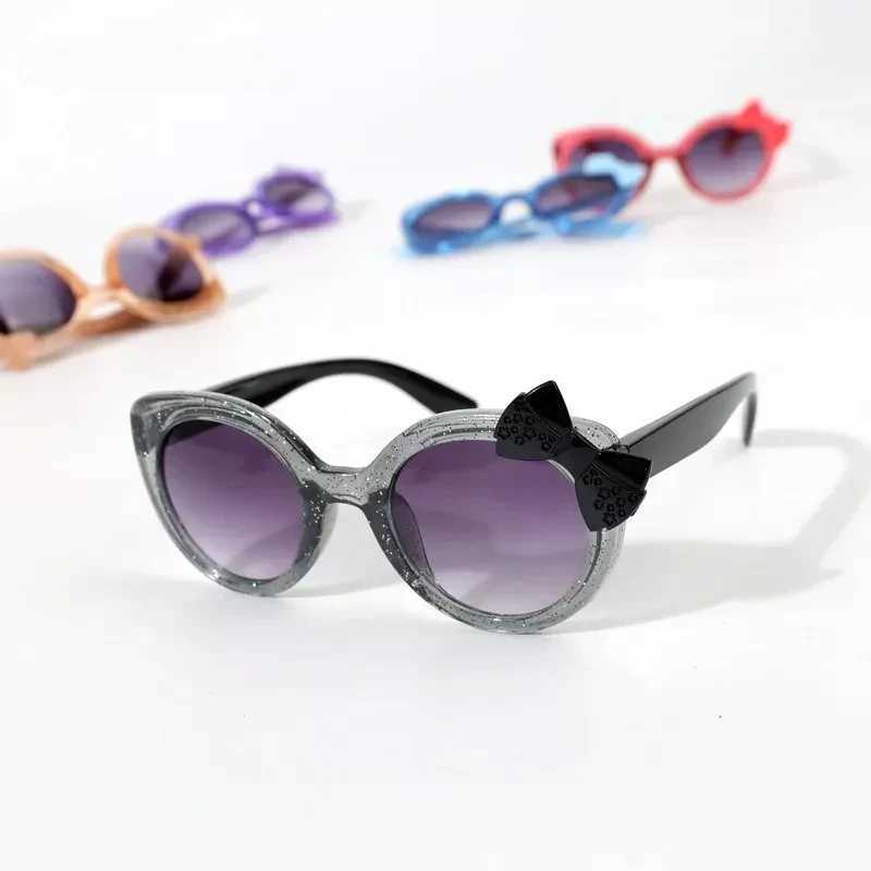 Bow Cute Cat Eyes Childrens Sunglasses Human Sunglasses Cute Baby Glasses Trend Girls Boys Glasses W250109