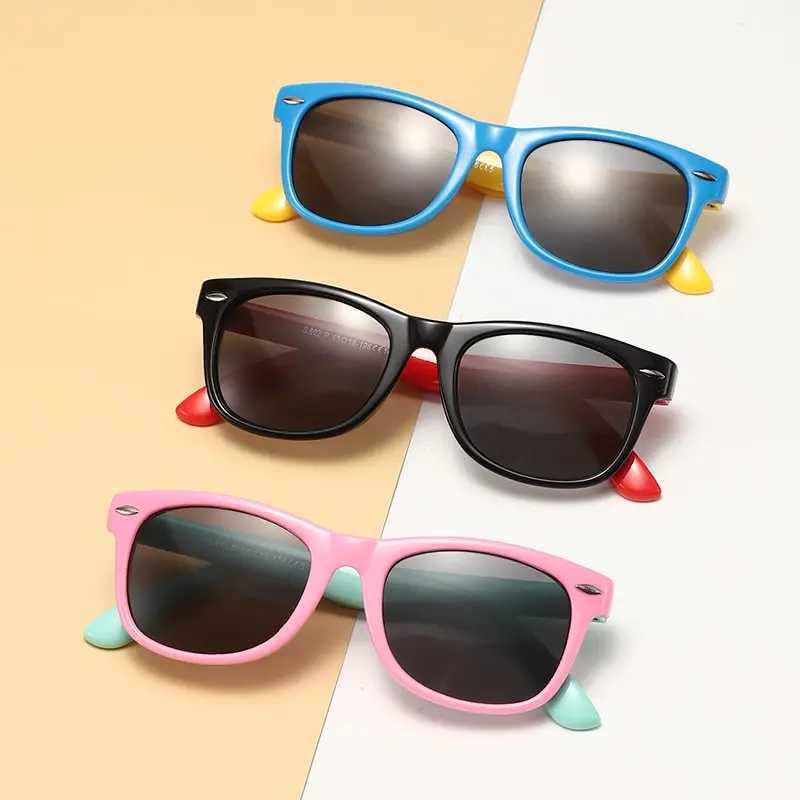 Silicone frame classic childrens sunglasses for girls and boys multi-color childrens sunglasses W250109