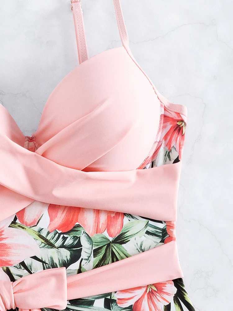 Vigoashely 2025 Solid Patchwork Swimwear Women Sexy Cross Push UP One Piece Swimsuit Monokini ss Beach Lady Bathing SuitXJ240108