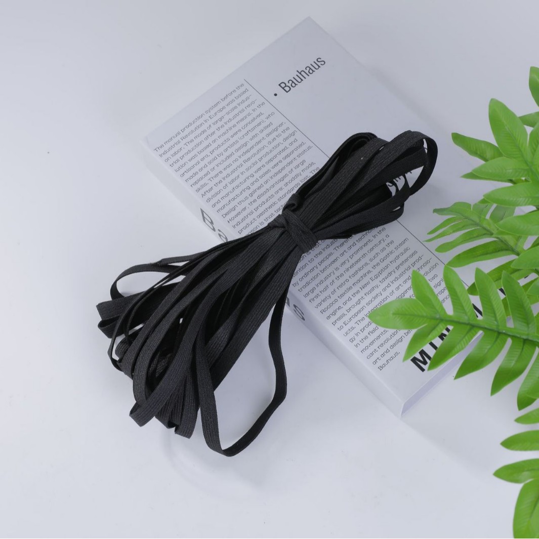 Black and white double-layer flat elastic band clothing pants wide rubber band baby high elasticity elastic webbing elastic rope