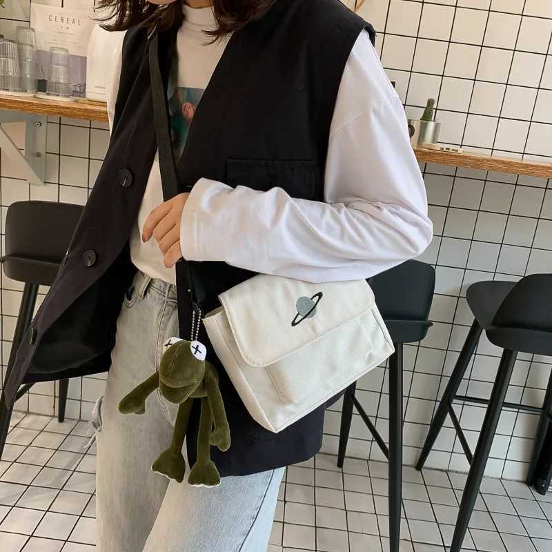Casual Collage Student Messenger Bag Women Small Bag Canvas Shoulder Bag For Women Print Crossbody Bags Bolsas SacXJ250108
