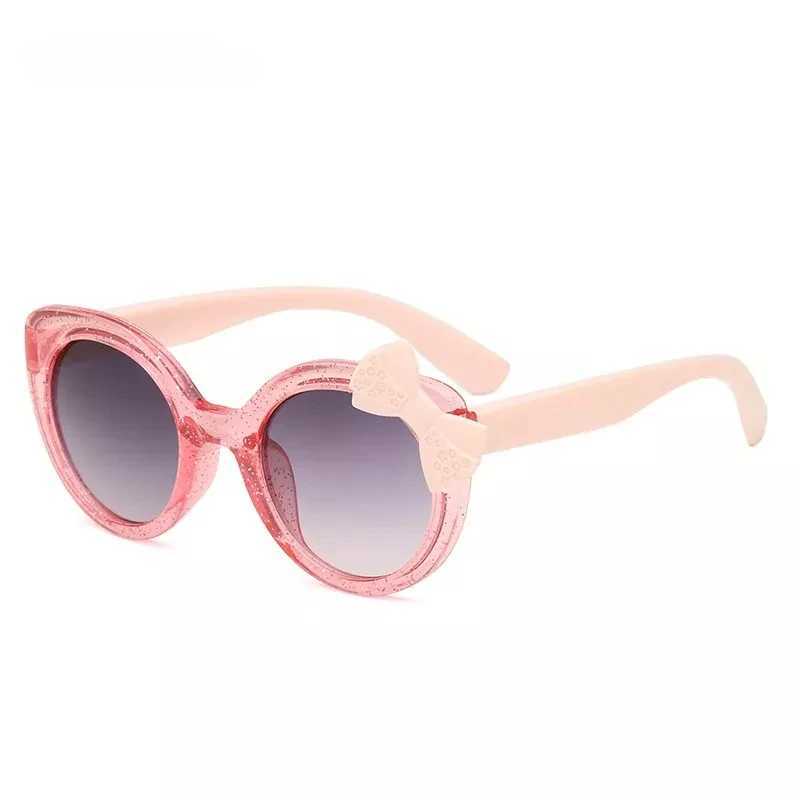 Bow Cute Cat Eyes Childrens Sunglasses Human Sunglasses Cute Baby Glasses Trend Girls Boys Glasses W250109