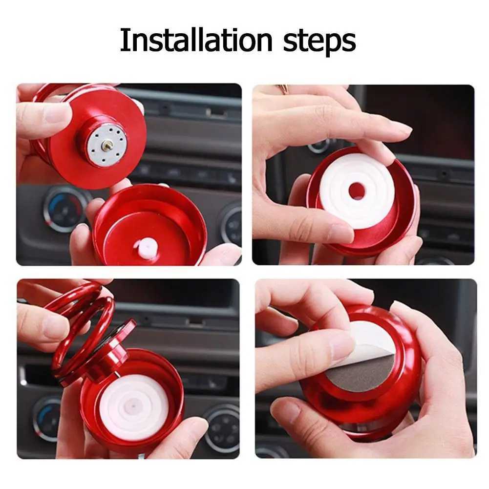 Car Air Freshener Car air freshener car aromatherapy double suspension 360 degree rotation perfume car interior accessories H250108