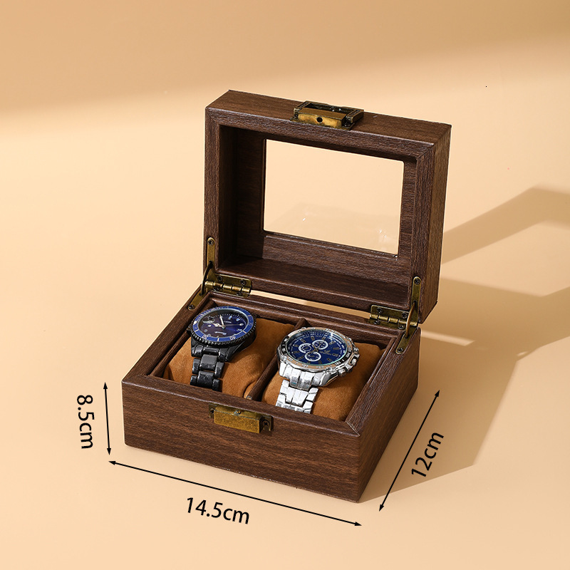 SONGMICS 12-Slot Watch Box 2-Tier Watch Display Case with Large Glass Lid Removable Watch Pillows Velvet Lining Jewelry Box 241225