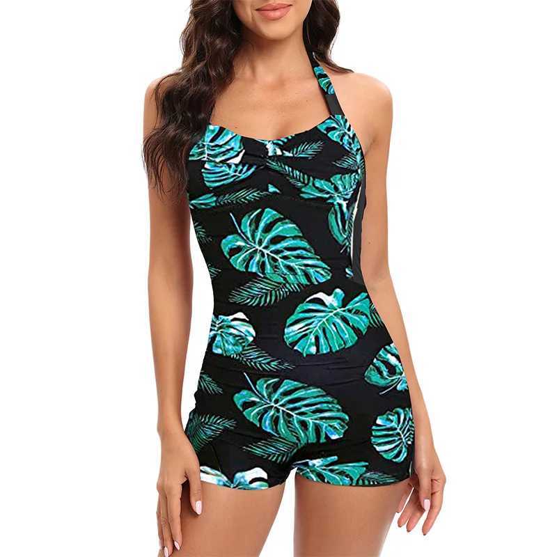 Solid Color Conservative One Piece Swimsuit Women 2024 Pated Slim Tankini ss Bikini Summer Beach Vacation Sport SwimwearXJ240108