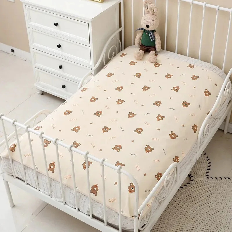 120*90CM Crib Sheet Waterproof Baby Urine Mat Cotton Reusable Infant Change Diaper Pad Cover Washable born Bed Nappy Mattress 250109