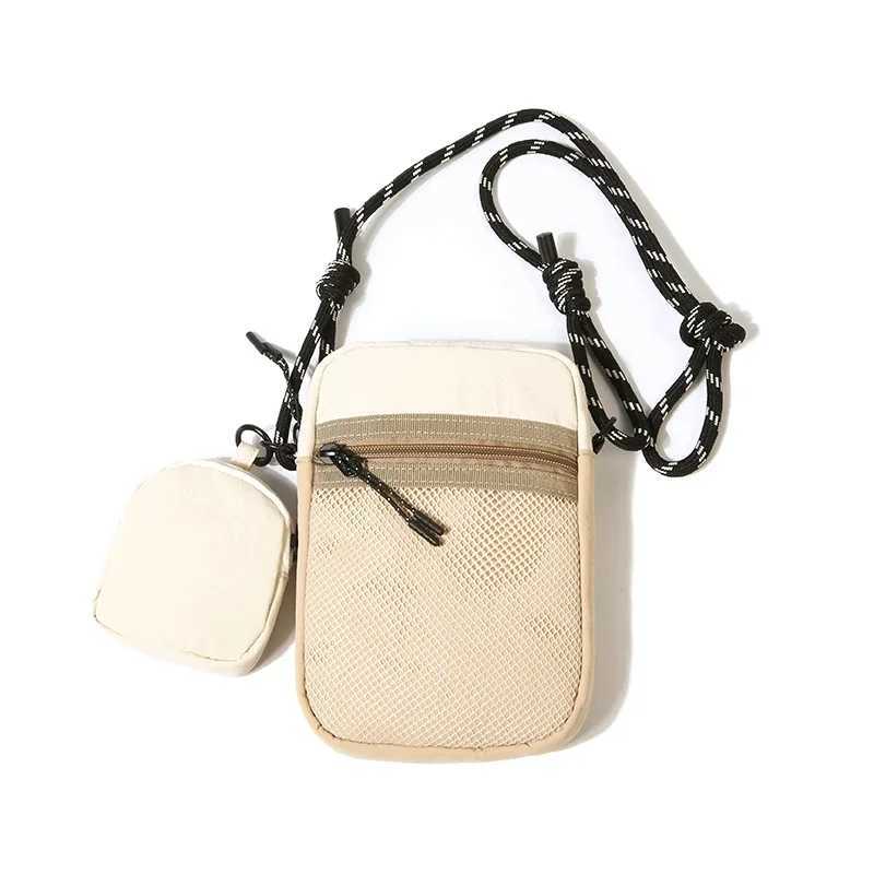 2025 New Product Oxford Textile Zipper Simple Shoulder Bag Trendy Solid Color Casual Vertical Small Square Crossbody BagXJ250108