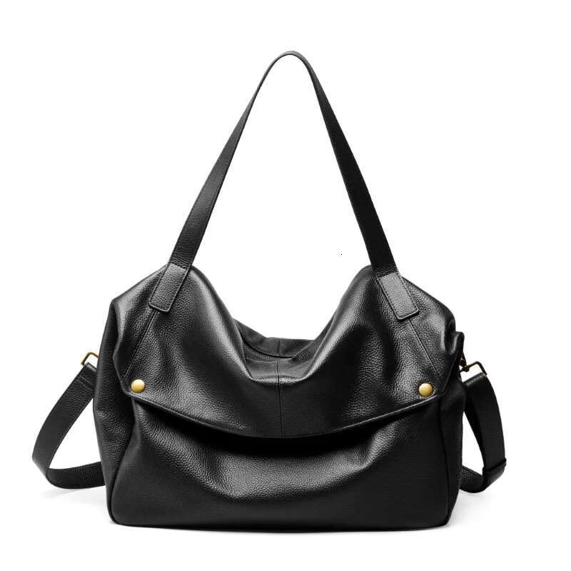 Handbags Soft Leather Shoulder Bags For Women 2025 New First Layer Cowhide Crossbody Designer Purses Slouchy Tote Bag