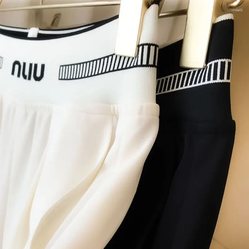 Women's Pants Spring Summer Casual Versatile High-waisted Slimming Suit Black Bell Bottoms Fresh Fashion Trousers