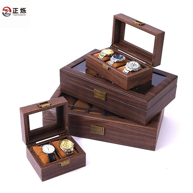 SONGMICS 12-Slot Watch Box 2-Tier Watch Display Case with Large Glass Lid Removable Watch Pillows Velvet Lining Jewelry Box 241225