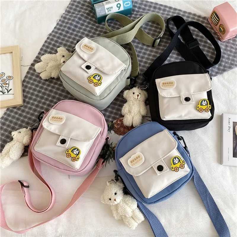 Mini Crossbody Bag for Women 2023 Fi Small Female Canvas Shoulder Bags Korean Phe Purse Cute Students Purse Flap BolsasXJ250108