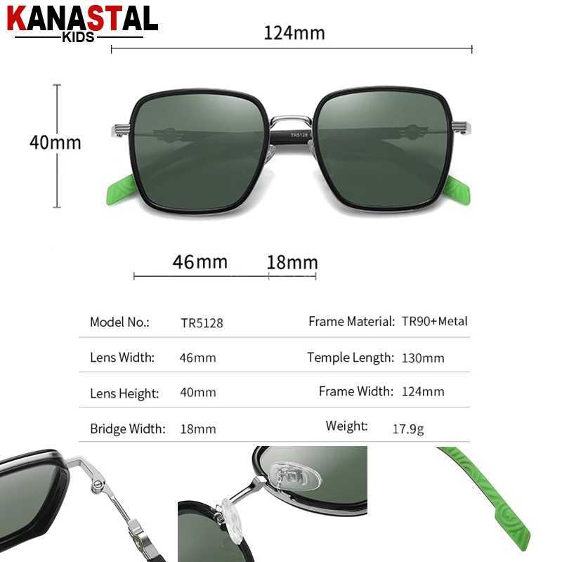 Childrens sunglasses UV400 polarized sunglasses TR90 metal glasses frame camping sports Par anti glare sunshade glasses W250109