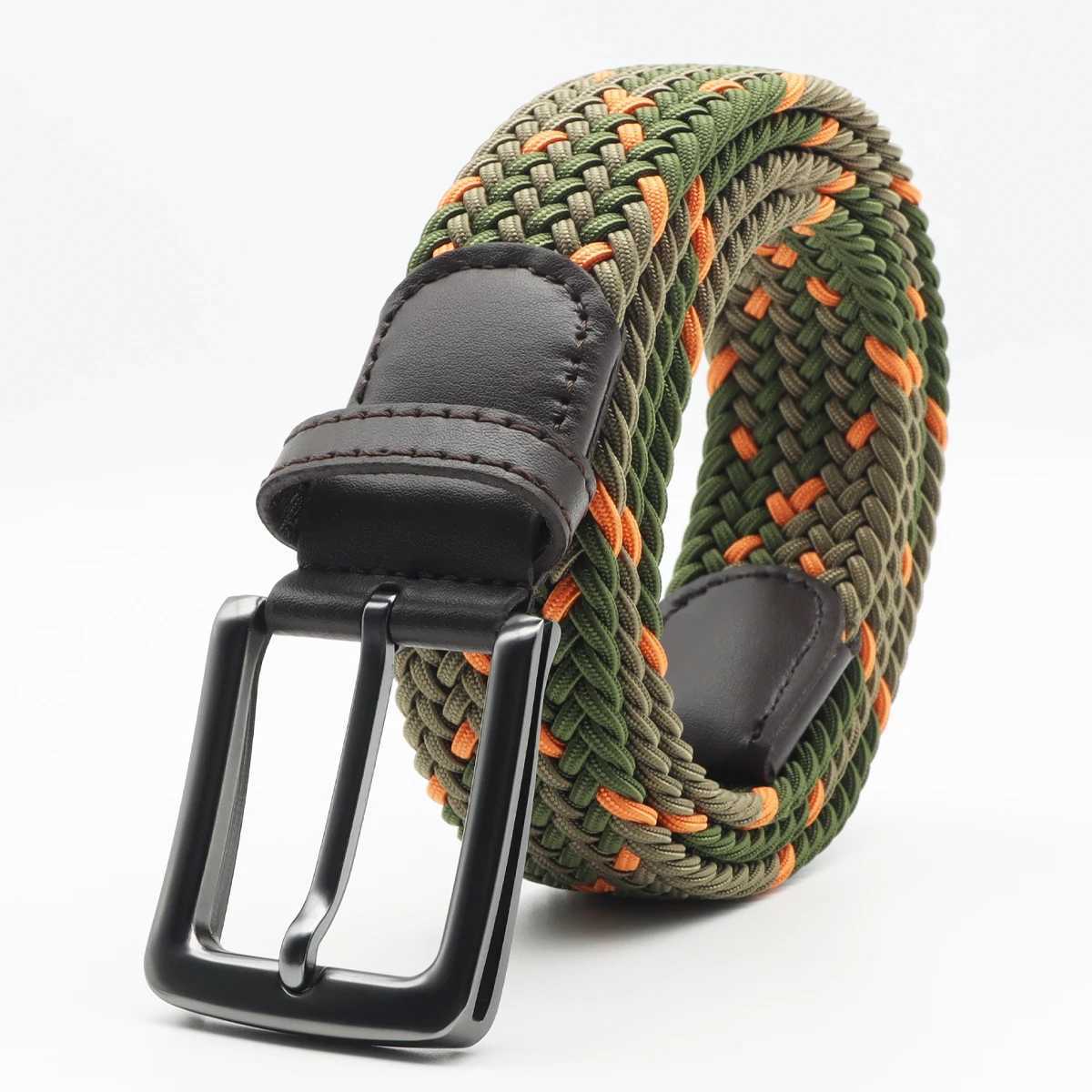 Mens and womens fashionable woven elastic bands multi-color woven golf bands elastic denim bands W250109