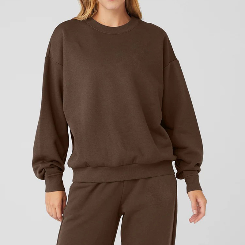 Women Yoga Outfit Oversized Sweatshirts Loose Long Sleeve Fitness Workout Hoodies Crew Neck Blouse Summer Short Sleeve Tops Casual Streetwear Sportswe