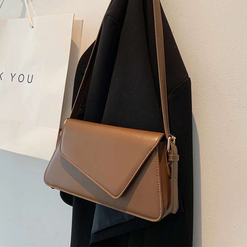 Lizzytsu Designer Vintage Solid Shoulder Bag Women Korean Casual PU Square Fashion Elegant Haruku Crossbody Bags