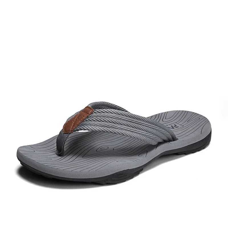 New Arrival Mens flip cover summer beach flip cover mens casual breathable thick beach mens slide cover outdoor slide cover Zapatillas Hombre T250108