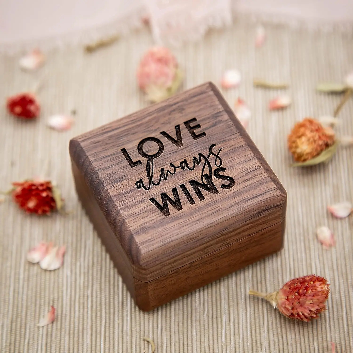 Personalised Wedding Ring Box Custom Wood Wooden Anniversary Gift Wedding Ring Keepsake Engraved Ring Bearer Boxes 250106