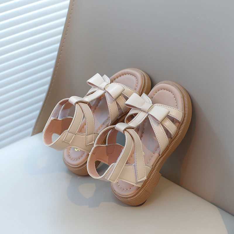 Girls summer sandals childrens gladiator sandals high top bow princess sweet water shoes childrens Roman sandals beige soft W250108